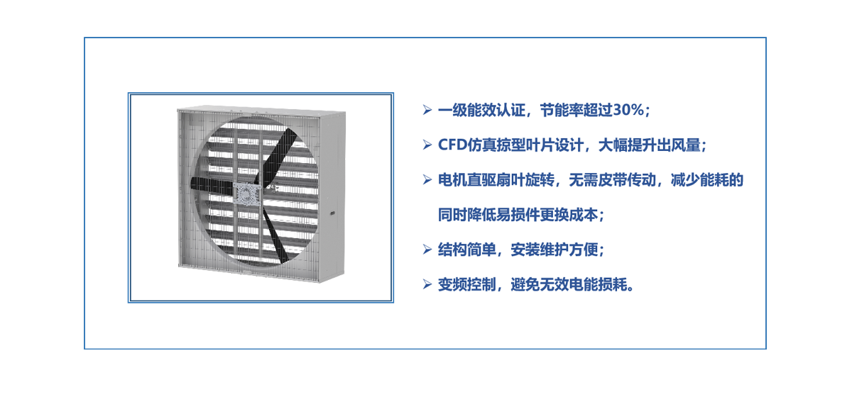 盘毂工业风机获得国家一级能效认证标识